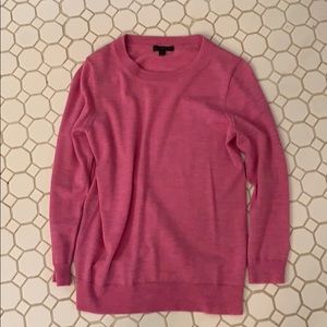 Jcrew Merino Wool Tippi Crewneck Sweater in Pink